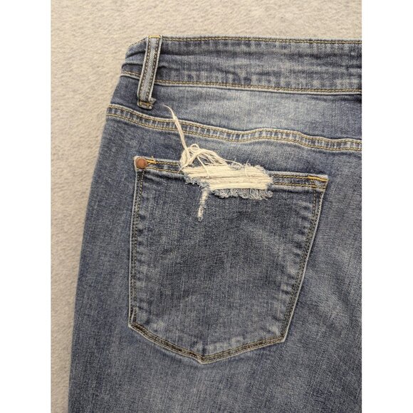 Judy Blue Jeans Womens 16W Boyfriend Fit Distressed Stretch Denim JB8286MD-PL - Picture 12 of 16